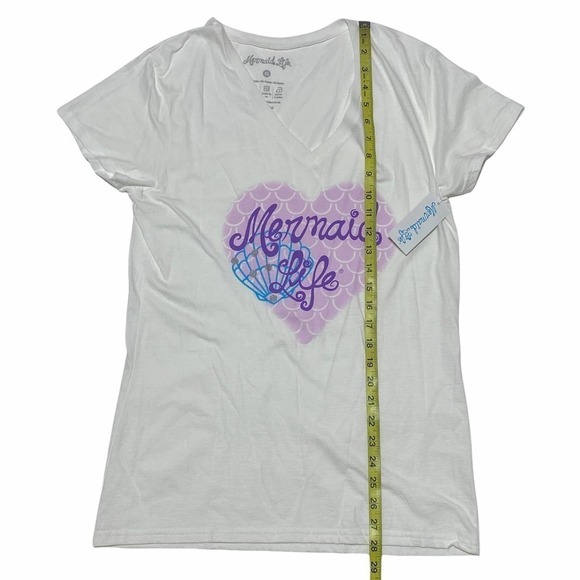 Nwt Mermaid Life White S/S Graphic T-Shirt XL - Picture 6 of 10